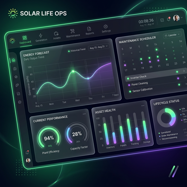 Solar lifecycle platform
